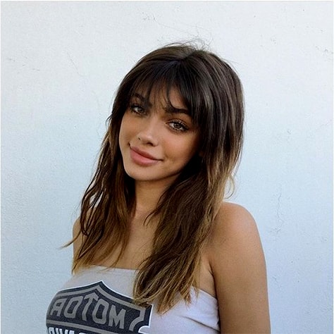 Brunette With Bangs