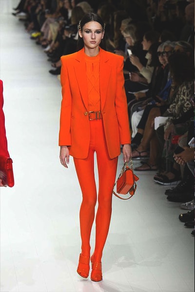 versace orange dress