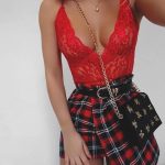 chained-bag-red-lace-bodysuit
