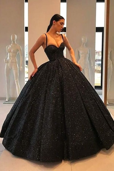 black princess prom dress