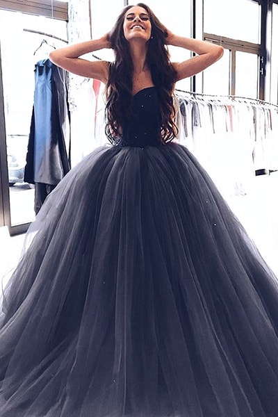 princess-navy-blue-tulle-prom-dress