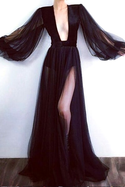 sheer-black-long-prom-dress