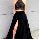 two-piece-black-long-prom-dress