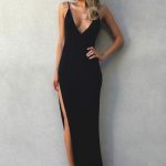 v-neck-black-long-prom-dress