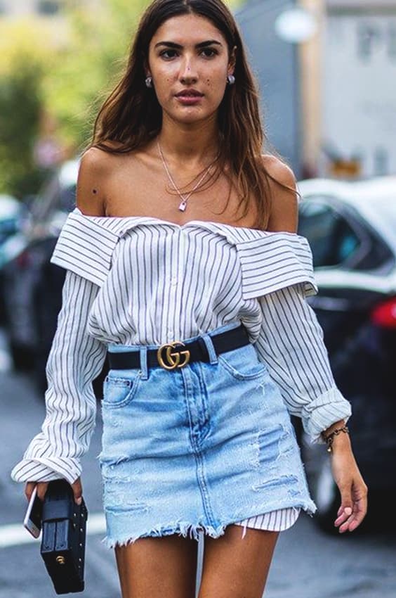 oversize-long-shirt-denim-skirt-ideas