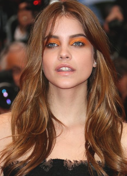 barbara-palvin-orange-eye-shadow-look-min