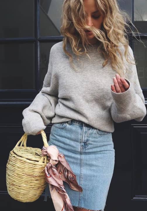 denim-skirt-grey-basic-sweatshirt-fall-clothes-min