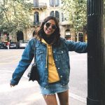 denim-skirt-yellow-hoodie-styling-denim-jacket-fall-min