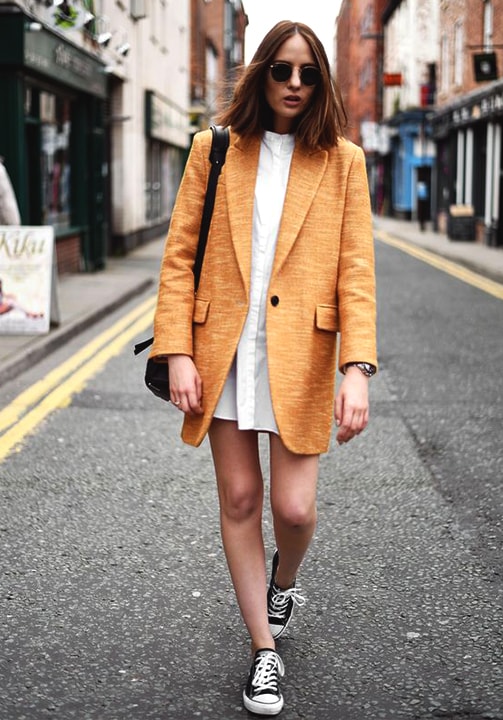 orange-blazer-with-summer-dress-fall