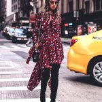 floral-red-midi-dress-fall-fashion-ideas