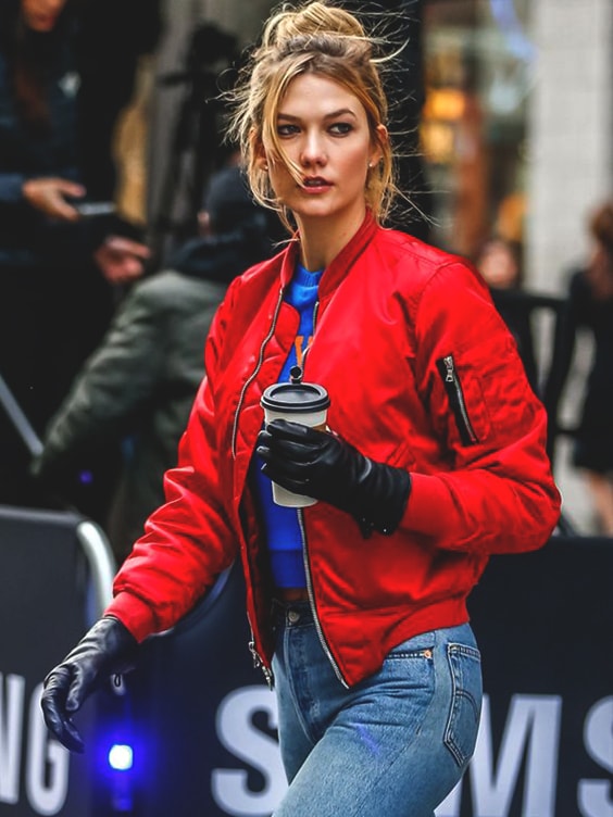 karlie-kloss-red-bomber-jacket-street-style-fashion-fall-outfits