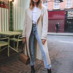 nude-trench-coat-white-tee-denim-fall-fashion-ideas-school-outfit-ideas
