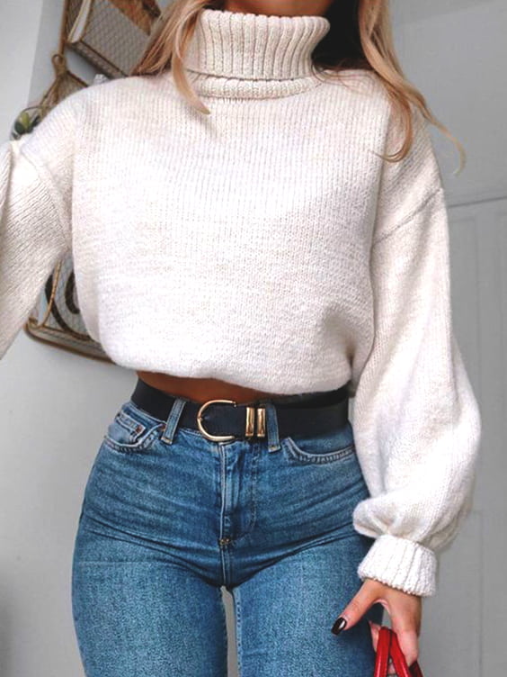 white-turtleneck-sweater-denim-jean-outfit-fall-look-ideas