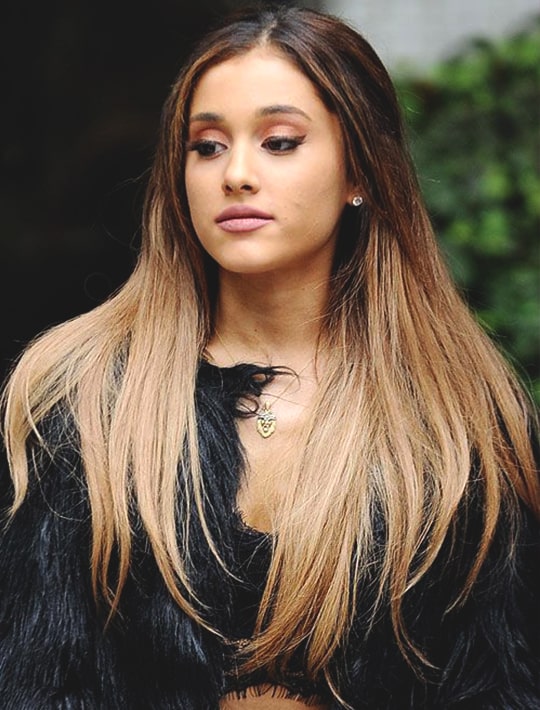 ariana-grande-ombre-hair-down-hairstyle