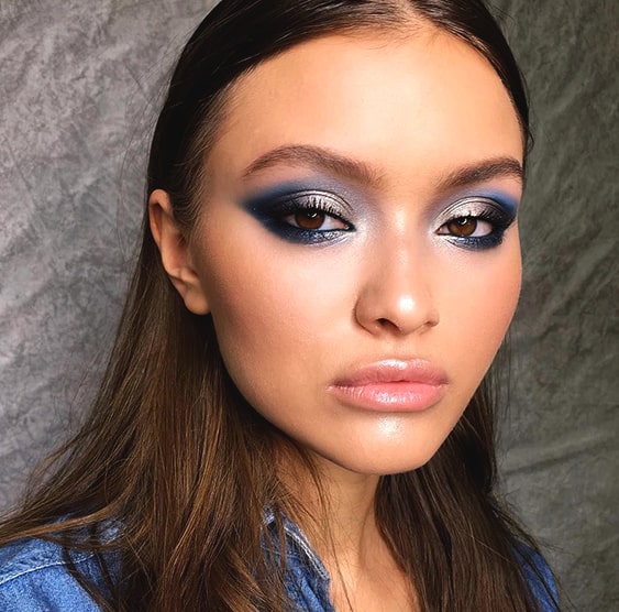 blue-smokey-eye-makeup-look | Ecemella