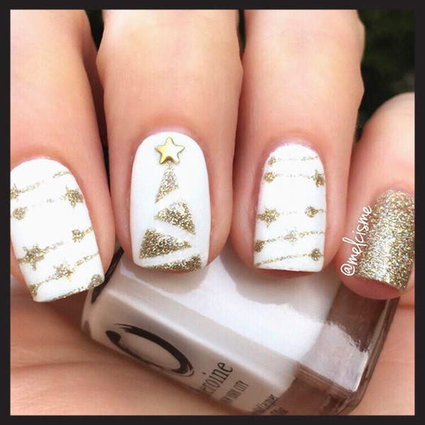 christmas-nail-art-design-ideas-gold-and-white-nails-min