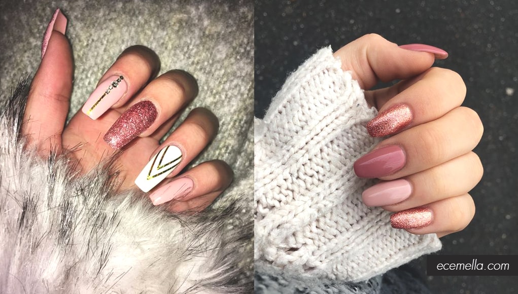 Black and Rose Gold Nail Designs for Long Nails - wide 5