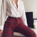 white-shirt-red-checked-leggings-valent,nes-day-outfit-ideas-min