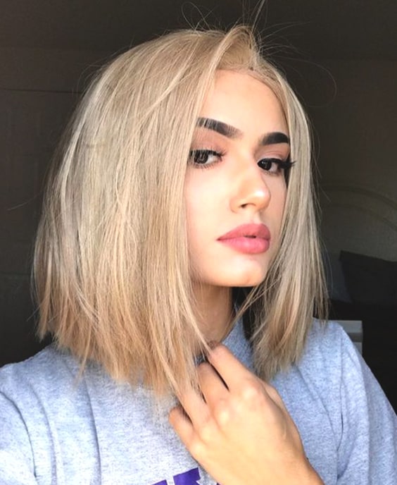 blonde-sleek-lob-hair-look-hairstyles-trends-2019-min