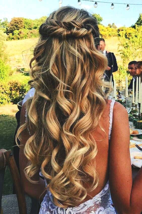 curly wedding hair 2019