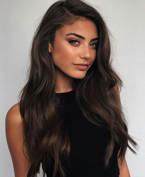 Long Layered Wavy Hair Brunette Hairstyles 2019 Min Ecemella