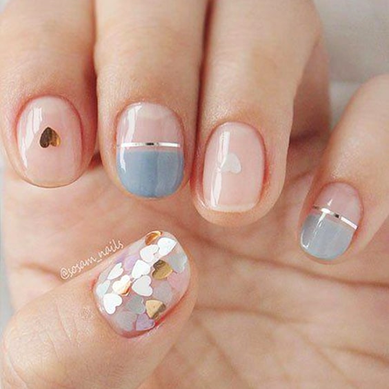 Valentines Day Diy Nail Design Ideas Gold Nail Designs Min Ecemella