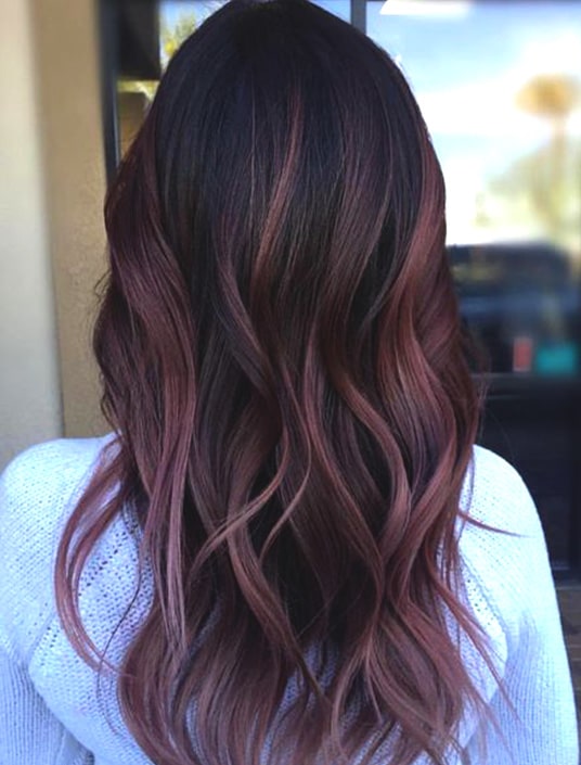 chocolate cherry hair