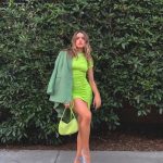 green-colored-dress-outfit-spring-outfit-ideas