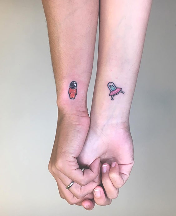 81 Unique & Matching Couples' Tattoo Ideas To Try in 2019