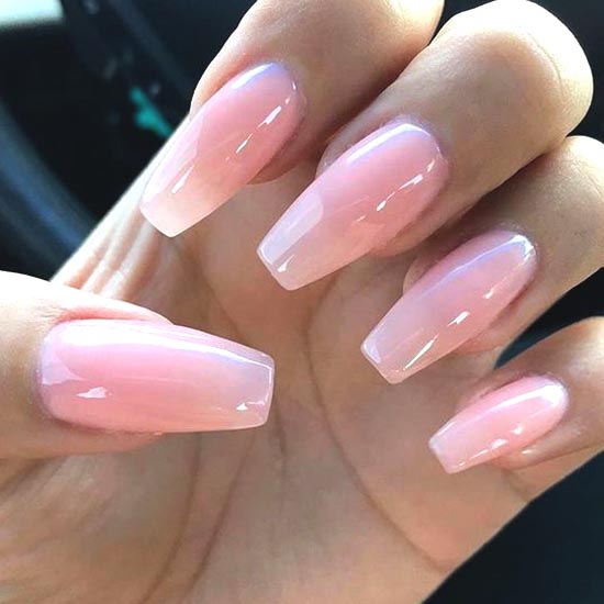 Glossy Coffin Nails Summer Nail Art Ecemella