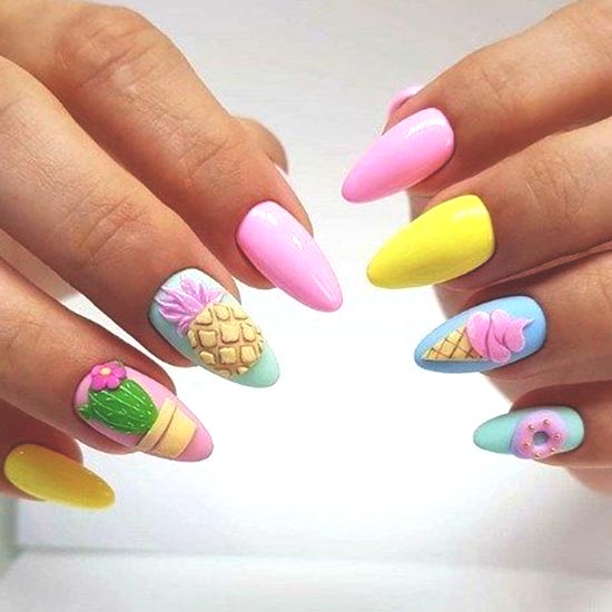 Over 50 Bright Summer Nail Art Designs That Will Be So Trendy All Season