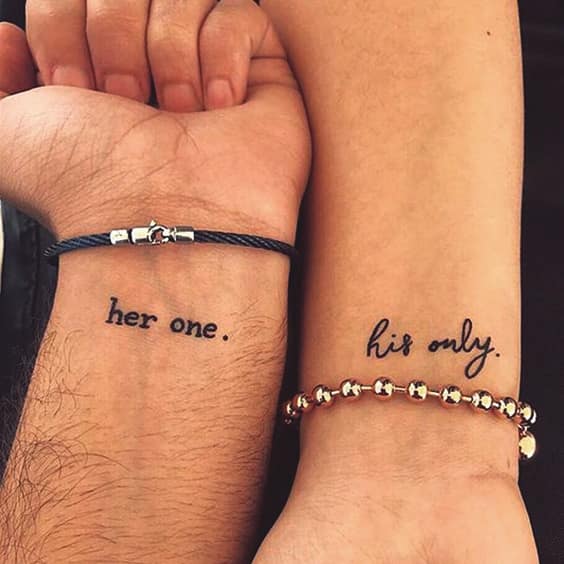 81 Unique & Matching Couples' Tattoo Ideas To Try in 2019