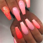 neon-orange-ombre-nail-art-design