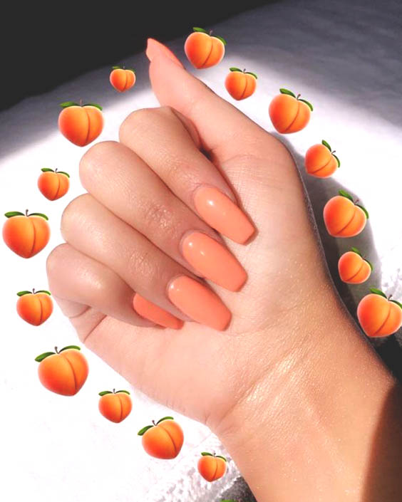 peachy-summer-nails | Ecemella