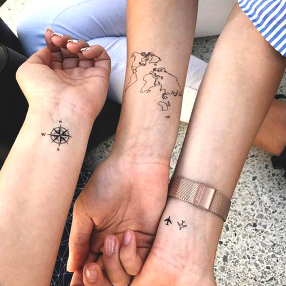 The 56 Coolest Matching BFF Tattoos That Prove Your Friendship Is Forever