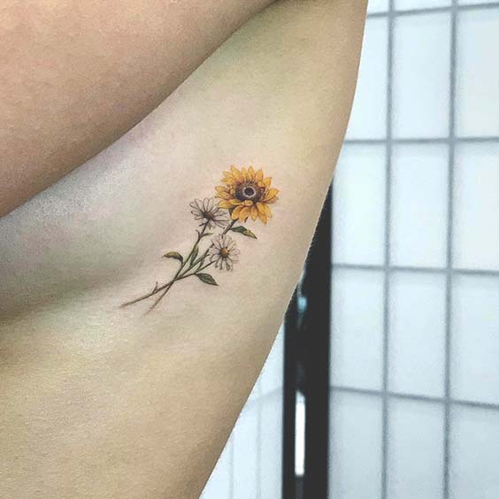 detailed-flower-tattoo-idea-sunflower-tattoo-trend | Ecemella