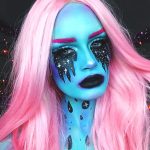 cosmic-alien-halloween-makeup-idea