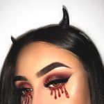 glittery-tears-devil-halloween-makeup