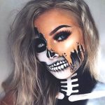 half-skull-halloween-makeup-look