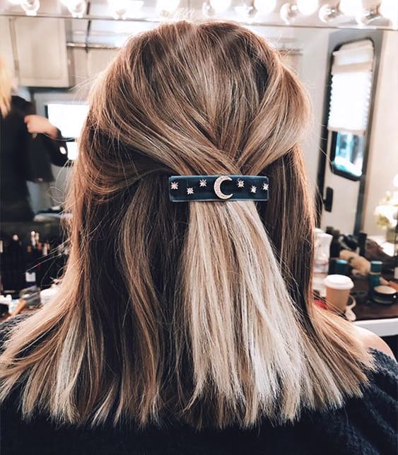 Half Up Half Down Short Hairstyle Idea Ecemella Half Up Half Down Short Hairstyle Idea Ecemella