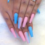matte-pink-blue-nail-art-design-2020-nail-art-trends