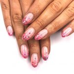 sparkly-pink-starry-nail-art-idea-2020-nail-trends