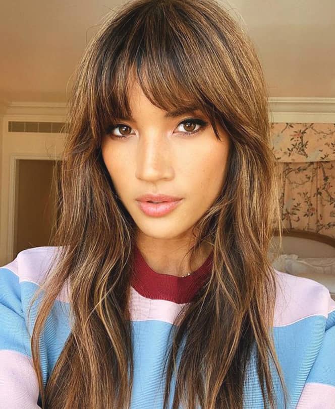 textured bangs wispy fringes  haircut  trends 2022 Ecemella