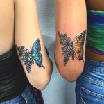 matching-colorful-butterfly-bff-tattoo-idea