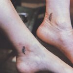 minimal-feather-bff-tattoo-idea