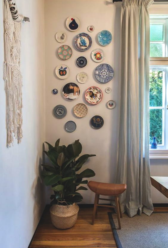 Ceramic Plates Hanging Wall Decor Ideas Ecemella