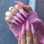 nude-to-neon-pink-ombre-nail-art