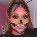 neon-skull-halloween-makeup-idea